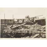 1944 Miskolci fth. (főteher(pályaudvar) = Miskolc-Rendező pályaudvar?) lebombázott vagonjainak fotói, 5 db...