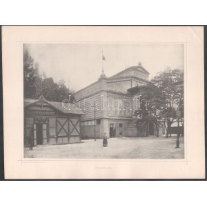 1885 Budapest, Országos Általános Kiállítás pavilonjai - Panoráma, nyomat Kozmata Műintézetéből...