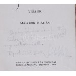 Ady Endre: A magunk szerelme. Versek. A címlapon, Sértő Kálmán (1910-1941) költő, író, újságíró ajándékozási soraival...