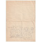 MEHOFFER Jadwiga, PIEKARSKA Felicja. List Mehofferowej z 28 sierpnia 1950 r., pisany ręką Felicji Pi…