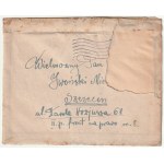 KOSSAK Jerzy. List z dn. 15 kwietnia 1948 r.; st. bdb., dołączona oryginalna koperta (wyrwany znacze…