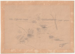 NARTOWSKI Tadeusz. Set of four landscapes; pencil; all signed by the author; st. bdb., taken...