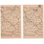 EAST AND WEST FRONT - FEBRUARY 1945 Allied leaflets showing the situation on the eastern front and with...