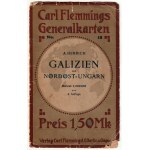 GALICJA, WĘGRY. Mapa Galicji i północno-wschodniej części Węgier, oprac. Alwin Herrich, wyd. Carl Fl…