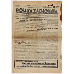 GÓRNY Śląsk, Wolne Miasto Gdańsk. POLSKA ZACHODNIA - dwa nr: 1) Dziennik poświęcony sprawom narodowy…