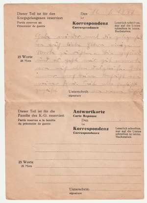 RACIBÓR - A letter from August Görlich, a former Wehrmacht soldier and French prisoner of war at Camp de S...