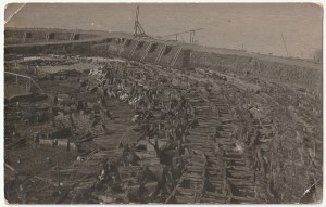 BISKUPIN. Postcard from excavation work, on verso Greeting from Biskupin excavation (26.06.1....