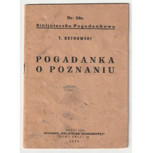 OSTROWSKI T. Pogadanka o Poznaniu, nakł. Bibljoteczki Pogadankowej, Warszawa 1929. - Rodzaj przewodn…