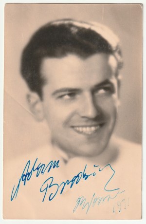 POLSKÝ FILM. Adam Brodzisz (1906-1986), polský herec meziválečného období, frontispis z jeho auto...