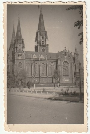 LVIV, GLIWICE. St. Elizabeth Church; photo frontispiece, handwritten description on verso: I send you a picture of the bones of...