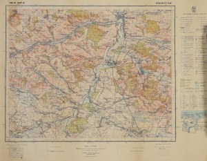 KRASNYSTAW. Map of Krasnystaw area; Military Geographical Institute, 1938; scale 1 : 100,000; on v...
