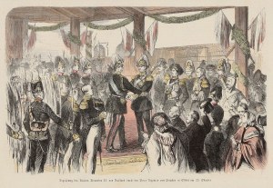 OŁAWA. Setkání Alexandra II. s princem-regentem Vilémem (budoucím německým císařem); anonym, 1...