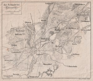 LEGNICA. Simplified city plan with a map of the immediate area; S. Paul, lettered by J. Wilhelmi, ca. 1810; li...