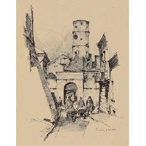 JAROSŁAW. Koszary w dawnym klasztorze; pochodzi z: L. Kasimir, Galizien 1915. Ein Künstlertagebuch, …