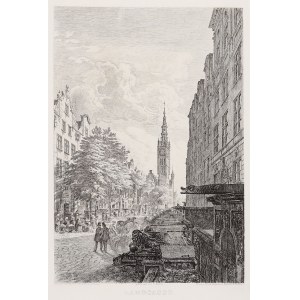 GDAŃSK. Przedproża przy ul. Długiej; rys. i ryt. J.C. Schultz, pochodzi z teki: Das malerische Danzi…