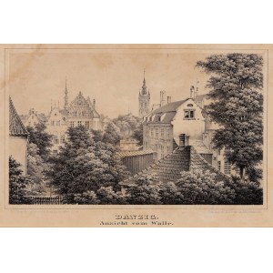 GDAŃSK. Widok miasta; lit. C.A. Mann, odbił O. Grote w Zakładzie Litograficznym C.G. Kantera, 1855; …