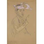 TOPOLSKI Feliks (1907-1989). Portret birmańskiego (obecnie Mjanma) tancerza; sygn. autora w dole; oł…