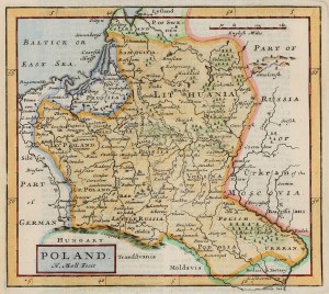 POLAND (called in the First Republic KORONA), GREAT PRINCE OF LITHUANIA. Map of the Republic - another variant of the map ...