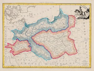 VARŠAVSKÉ VOJVODSTVO. Mapa Varšavského vojvodstva a Pruského kráľovstva; komp. P. Lapie, ryt. Chamouin, ...