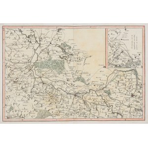 GŁOGÓW. Mapa części Księstwa Głogowskiego; anonim, ok. 1780; miedz. kolor., st. bdb., ślad kornika; …