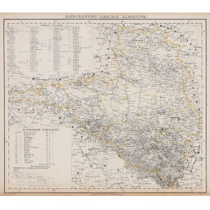 LEGNICA. Karte der Regentschaft Legnica (neue Verwaltungseinheit der Woiwodschaft Schlesien); lith. H. Kunsch,...
