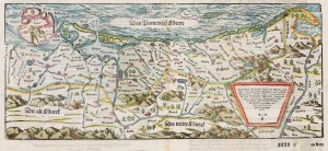 POMERANIA, NUOVA MARCHIA. Carta della Pomerania da Rügen a ovest a Hel a est; uno dei primi studi ...
