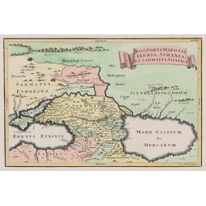 SARMACJA. Mapa Sarmacji - ziem leżących między Morzem Czarnym, a Morzem Kaspijskim - dzisiejsze Gruz…