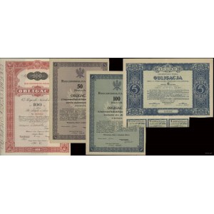 Polská republika (1918-1939), sada 4 dluhopisů, 1924-1934