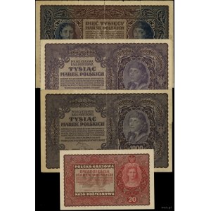 Polska, zestaw 4 banknotów, 1919-1920