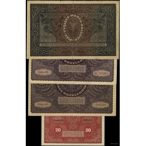 Polska, zestaw 4 banknotów, 1919-1920