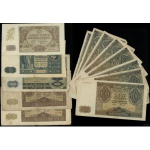 Poland, set of 15 banknotes, 1940-1941