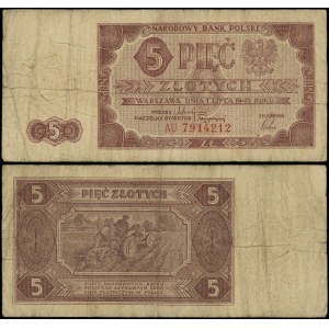 Polsko, 5 zlotých, 1.07.1948