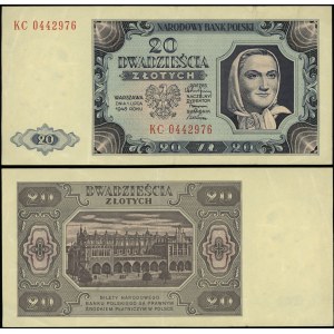 Pologne, 20 zloty, 1.07.1948