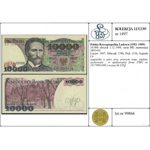 Poland, 10,000 zloty, 1.12.1988