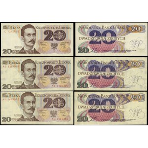 Pologne, set : 3 x 20 or, 1.06.1982