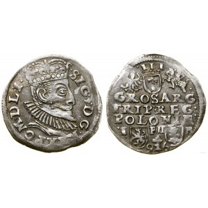 Polska, trojak, 1596, Poznań