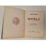 Leopardi Jakób - Pensées éditées par L. Staff Wyd. 1909