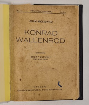 MICKIEWICZ Adam - KONRAD WALLENDROD Wyd. 1924