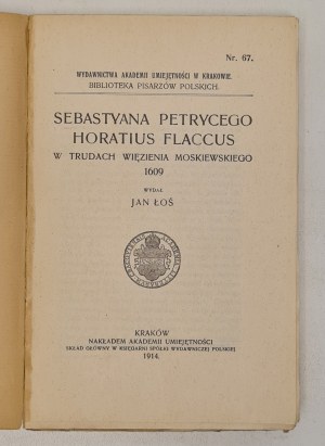 Sebastyan Petrycycy Horatius Flaccus in the hardships of Moscow prison 1609, Wyd.1914