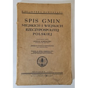 SCHEINKONIG, KOWALCZEWSKI - SPIS GMIN MIEJSKICH I WIEJSKICH RZECZYPOSPOLITEJ POLSKIEJ Varsovie 1934