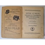 SCHEINKONIG, KOWALCZEWSKI - SPIS GMIN MIEJSKICH I WIEJSKICH RZECZYPOSPOLITEJ POLSKIEJ Varsovie 1934