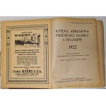 Sroka Antoni Rościsław - Księga adresowa przemysłu, handlu i finansów, Warszawa 1922