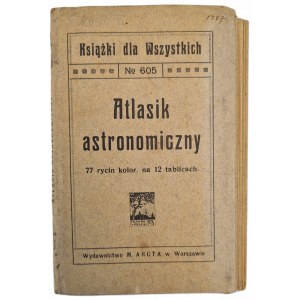 ATLASIK ASTRONOMICZNY z kolorowymi rycinami na tablicach