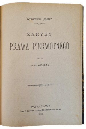 WITORT Jan - OVERVIEW OF PRIMARY LAW Published 1899