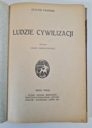 Farrère Claude - LUDZIE CYWILIZACJI, wyd.1921