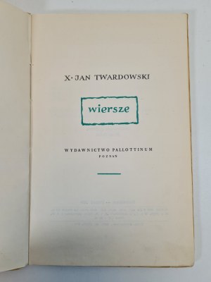 TWARDOWSKI Jan WIERSZE ed. 1959