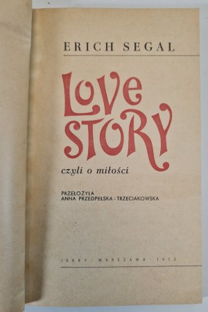 SEGAL Erich - LOVE STORY, 1972 Edice 1