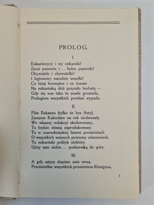 ENKAEŃSKIE ZWIERCIADŁO czyli na ciężkie czasy lekkich żartów wiązanka - ilustracje wyd. 1916
