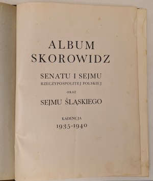 Album Skorowidz Senatu i Sejmu Rzeczypospolitej Polskiej oraz Sejmu Śląskiego kadencja 1935 - 1940 ILUSTRACE