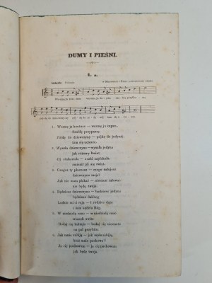 KOLBERG Oskar - PIEŚNI LUDU POLSKIEGO z zapisem nutowym, ed. 1857.